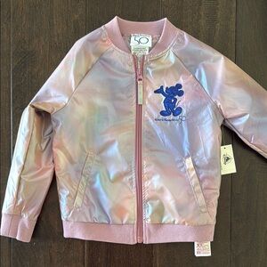 NWT Toddler Walt Disney World 50th Anniversary Earidescent Bomber Jacket